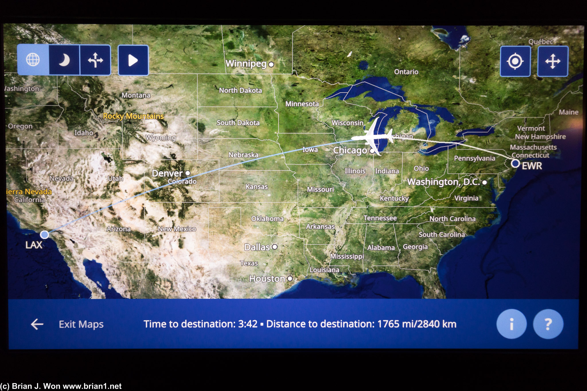 Currently over Chicago. Awesome map.