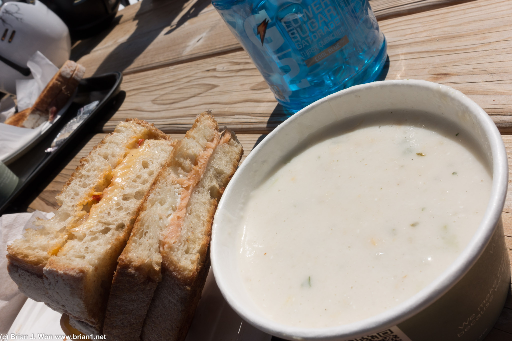 Fancy grilled cheese and an okay clam chowder from Melt House.