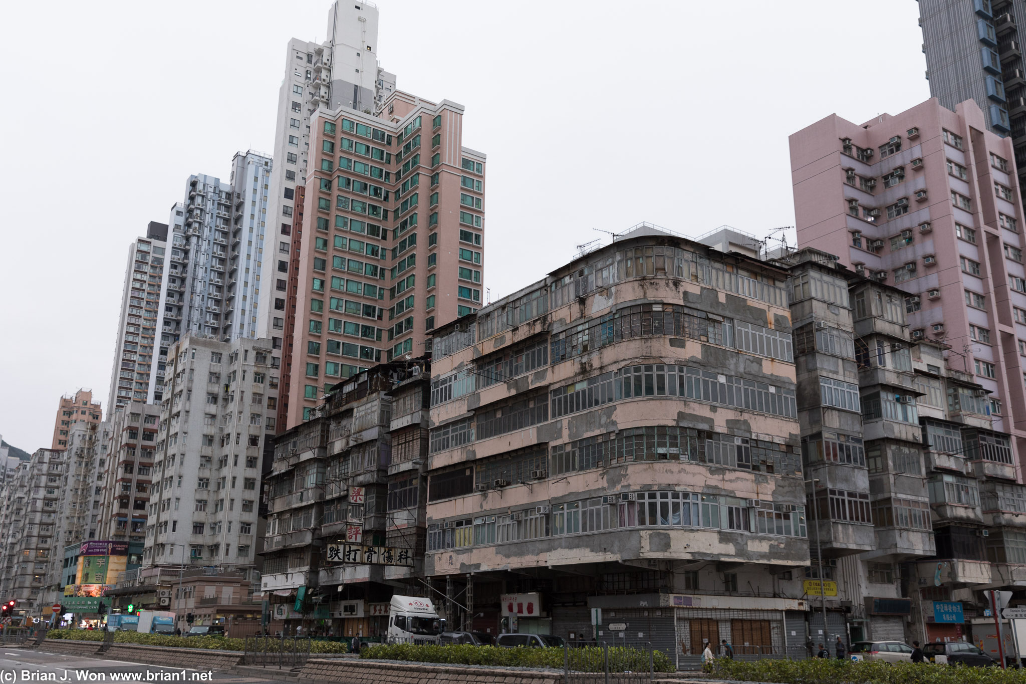 Run-down building in Cheung Sha Wan.