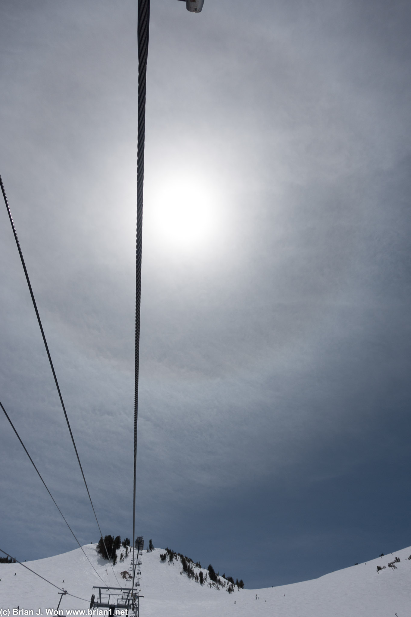 High clouds make for halos around the sun.