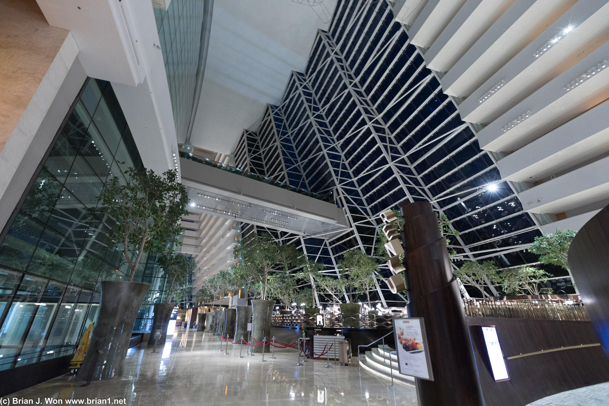 Different view of the Marina Bay Sands lobby.