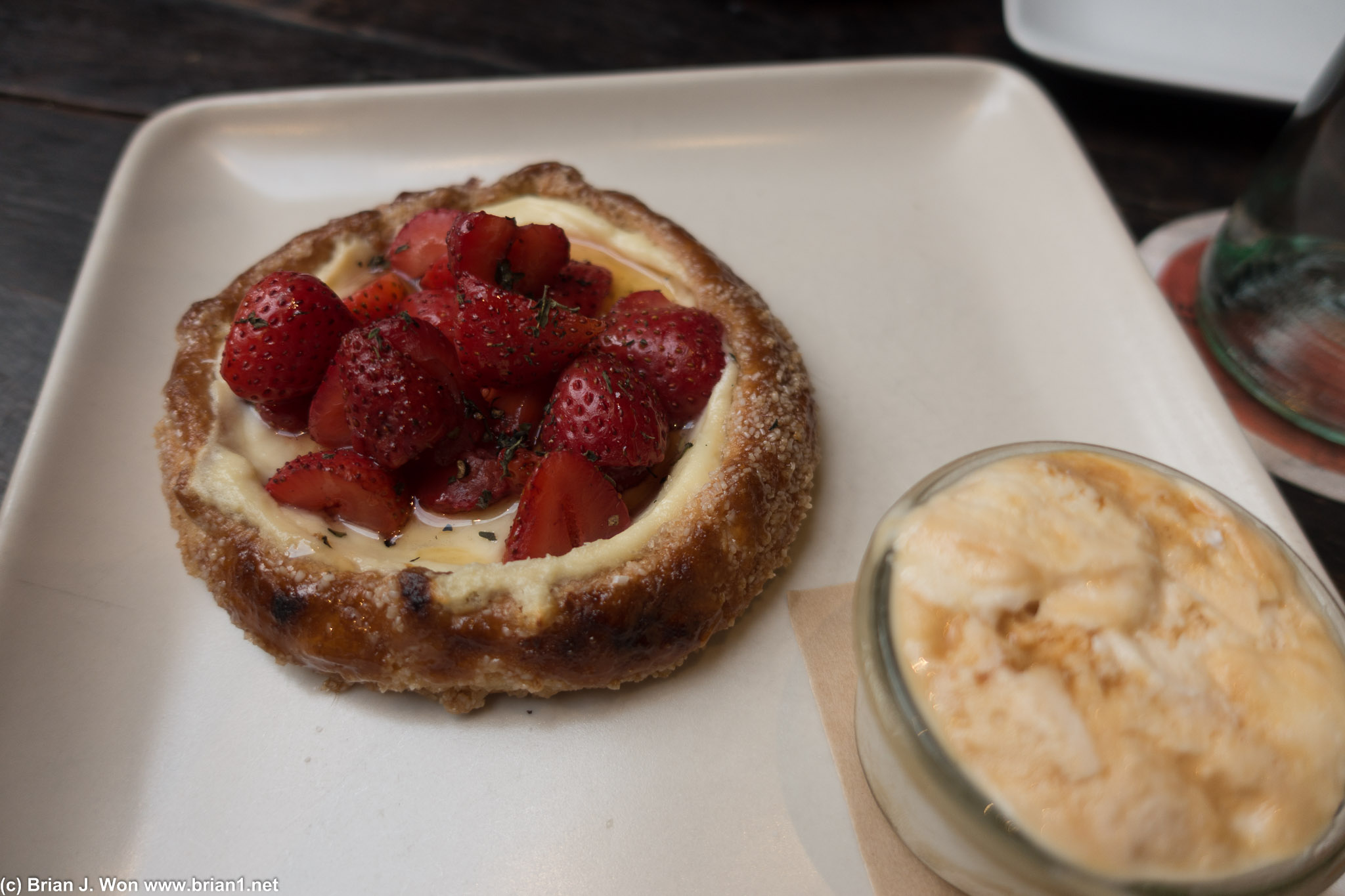 Strawberry ricotta crostata. Coworkers loved it, I was indifferent.