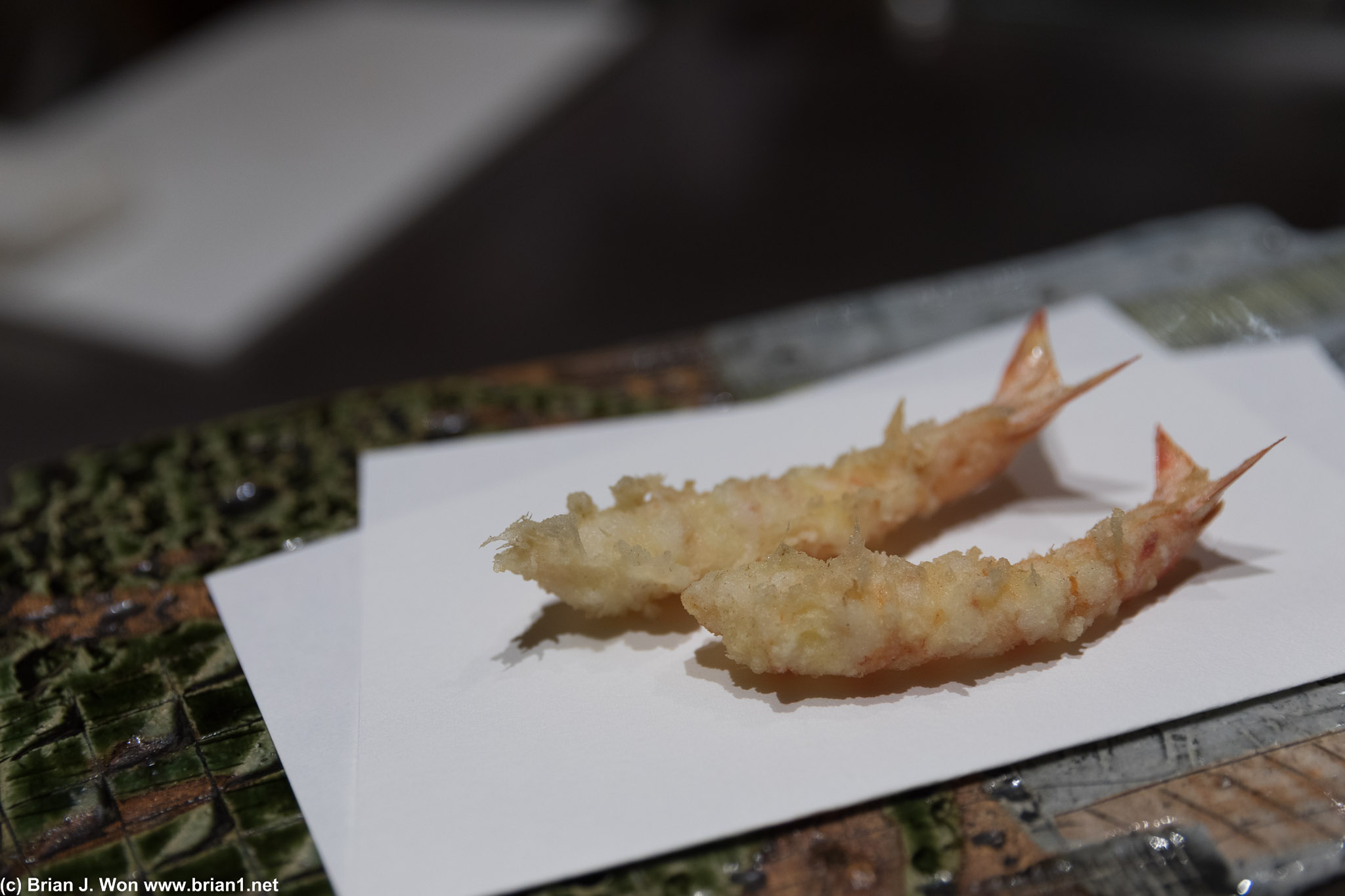 Shrimp. Precisely trimmed, battered, and deep fried.