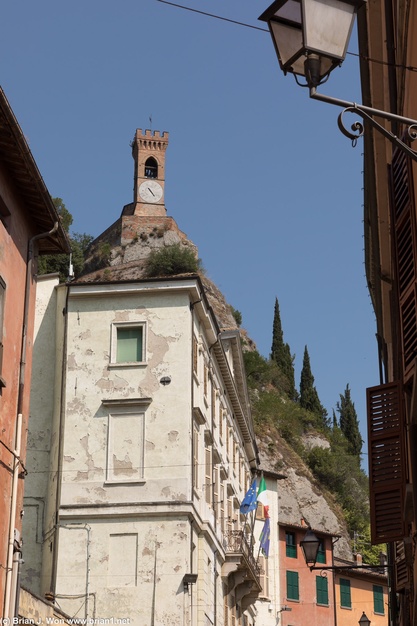 Torre dell'Orologio overlooking the town of Brisighella.