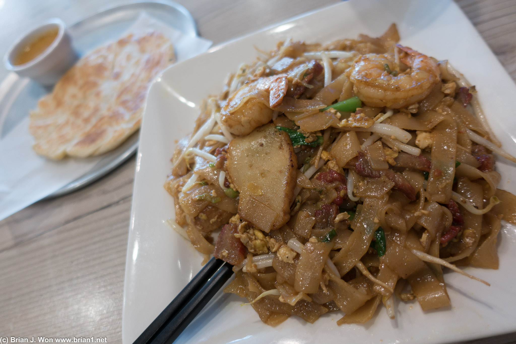 Char kway teow. Doesn't compete with Singapore, but for LA it's not bad.
