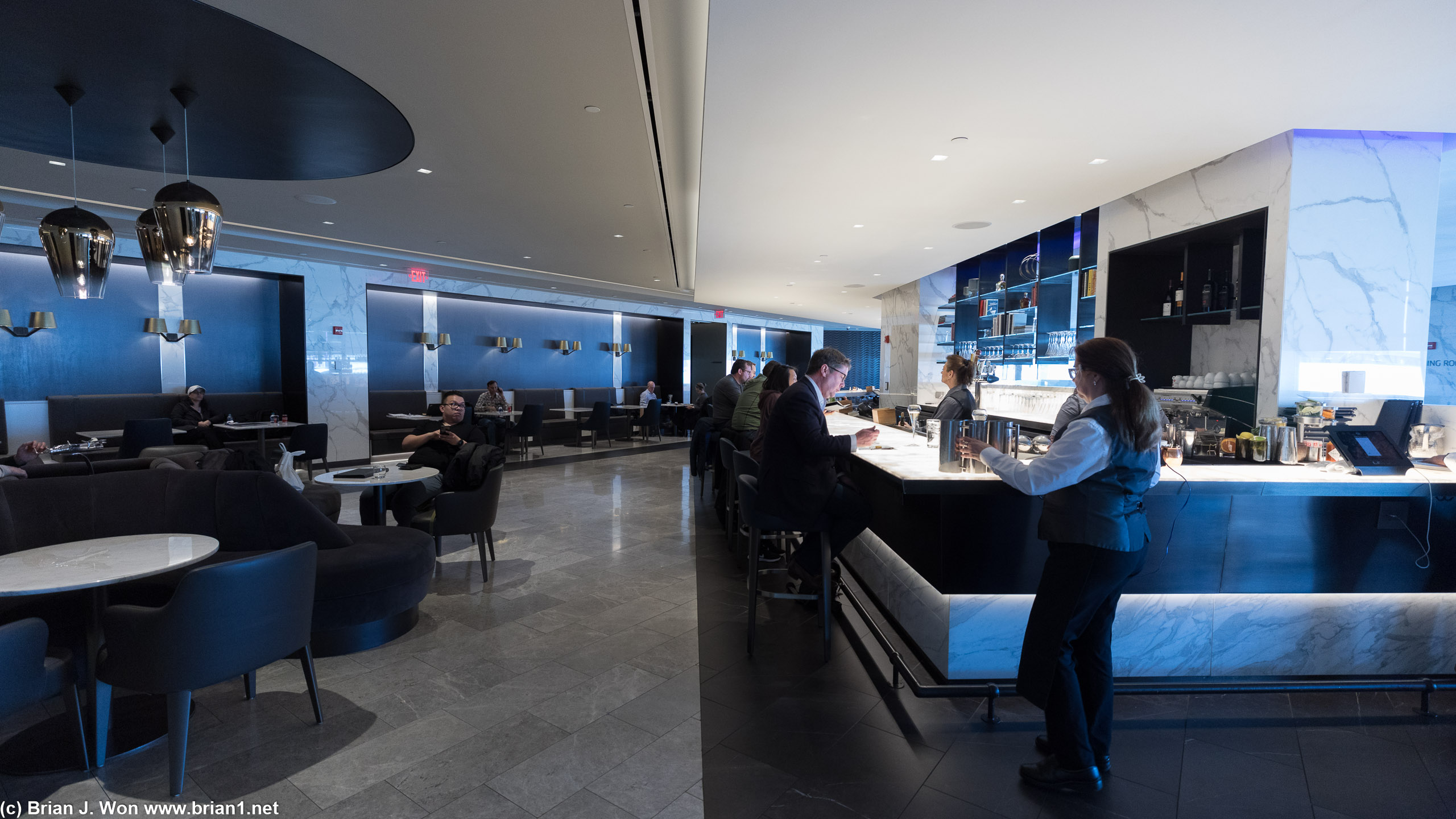 As stylish and dramatic as the space for the bar is... the LHR bar is still better.