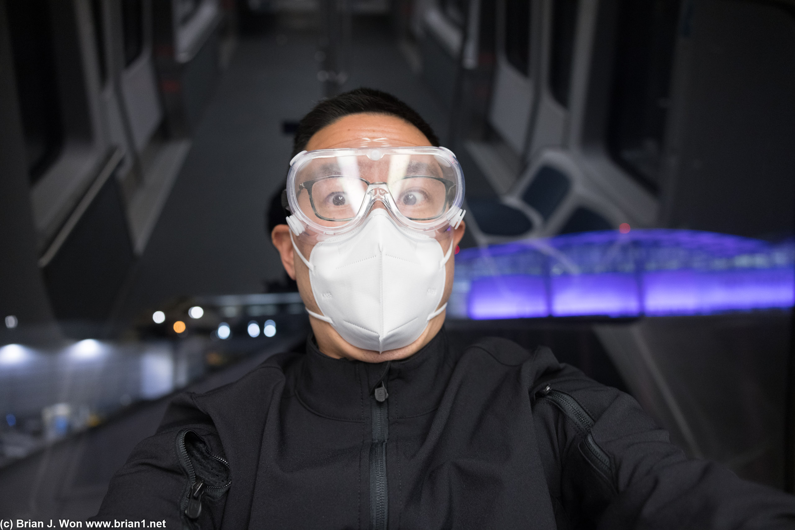 Mask and goggles. Aka staying safe.