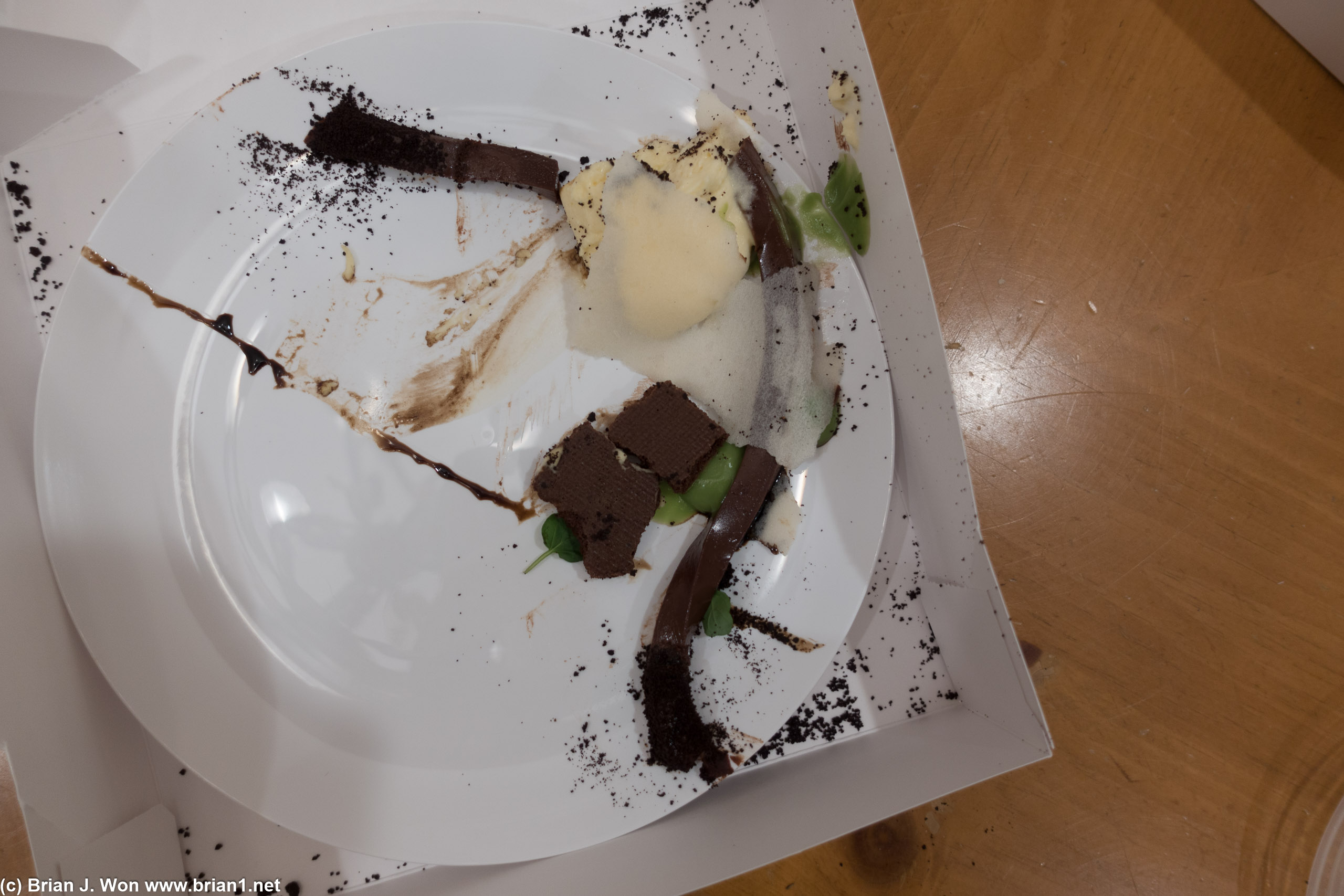 I tipped over the dessert box and ruined their beautiful plating. ;_;