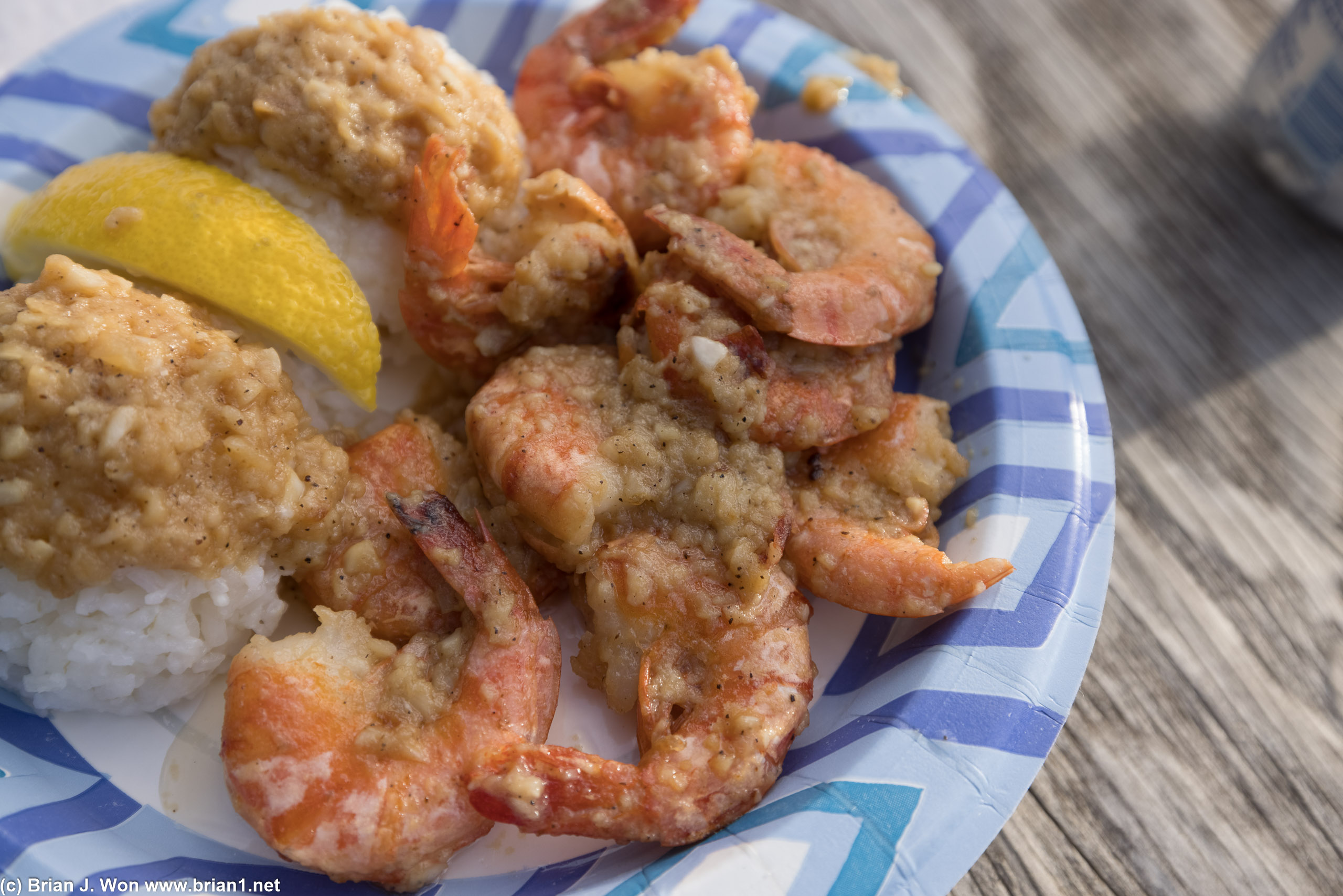 The #1 shrimp scampi at Giovanni's Shrimp Truck. Feels like a smaller portion than before?