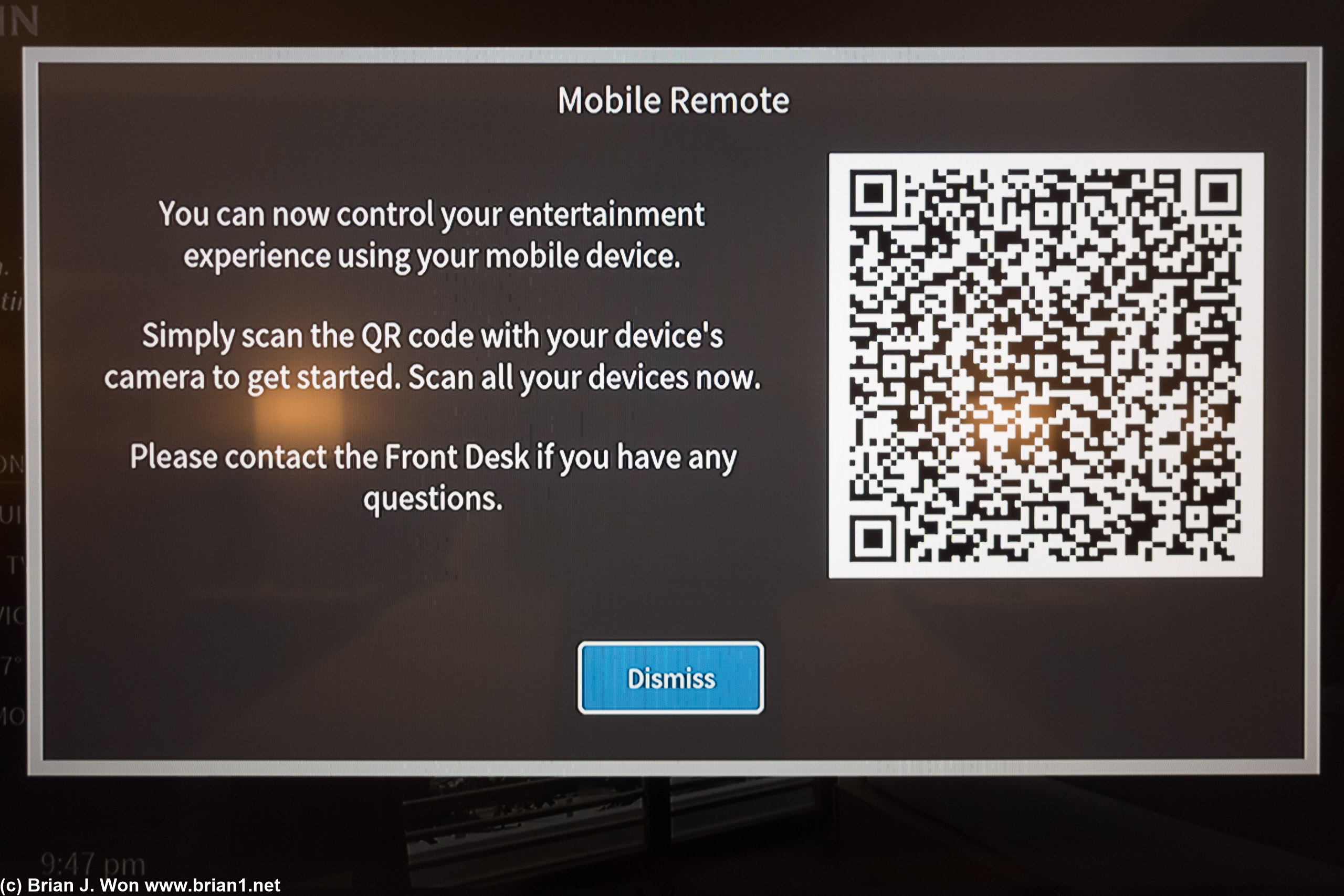 App control of TV. Assuming this is because of COVID-19, but still cool.