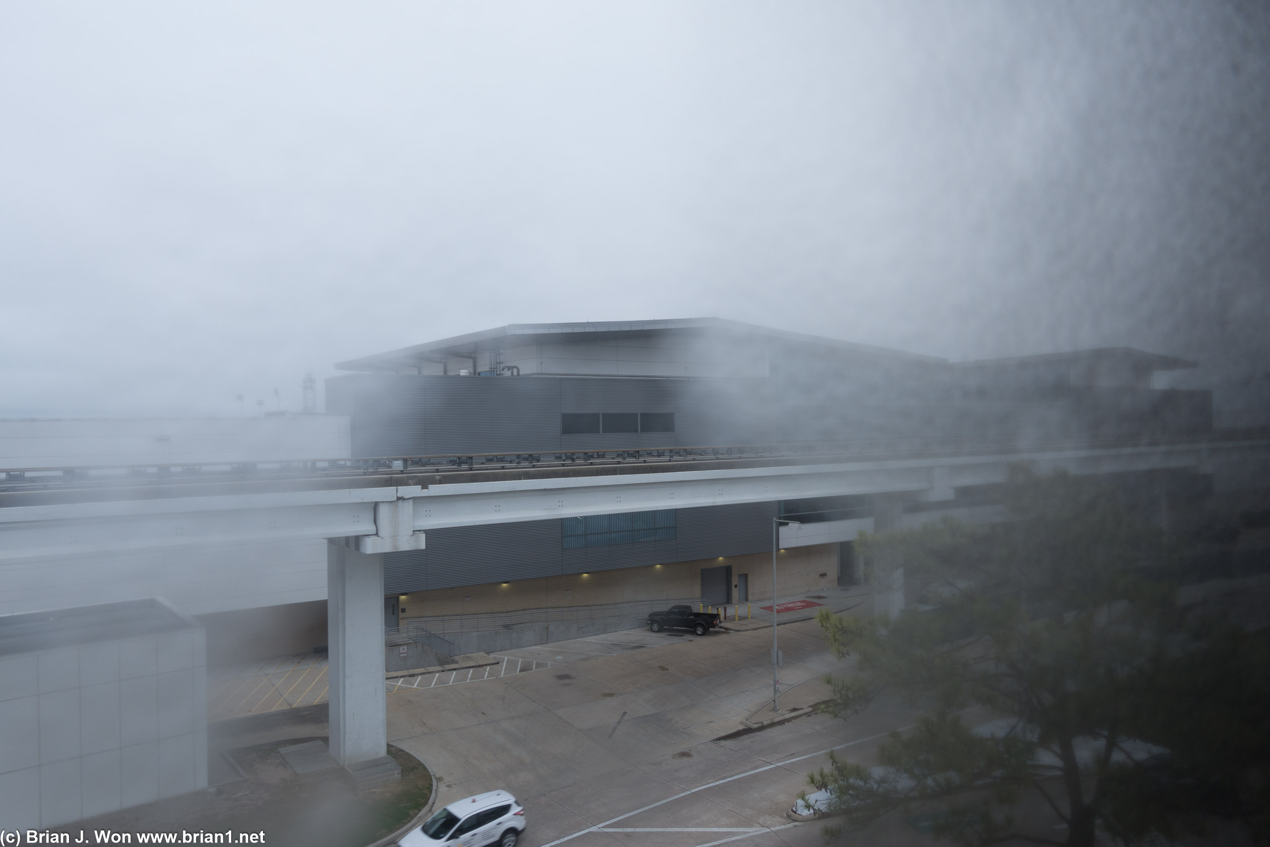Rainy day and not much of a view from the Marriott at George Bush Houston Intercontinental Airport.