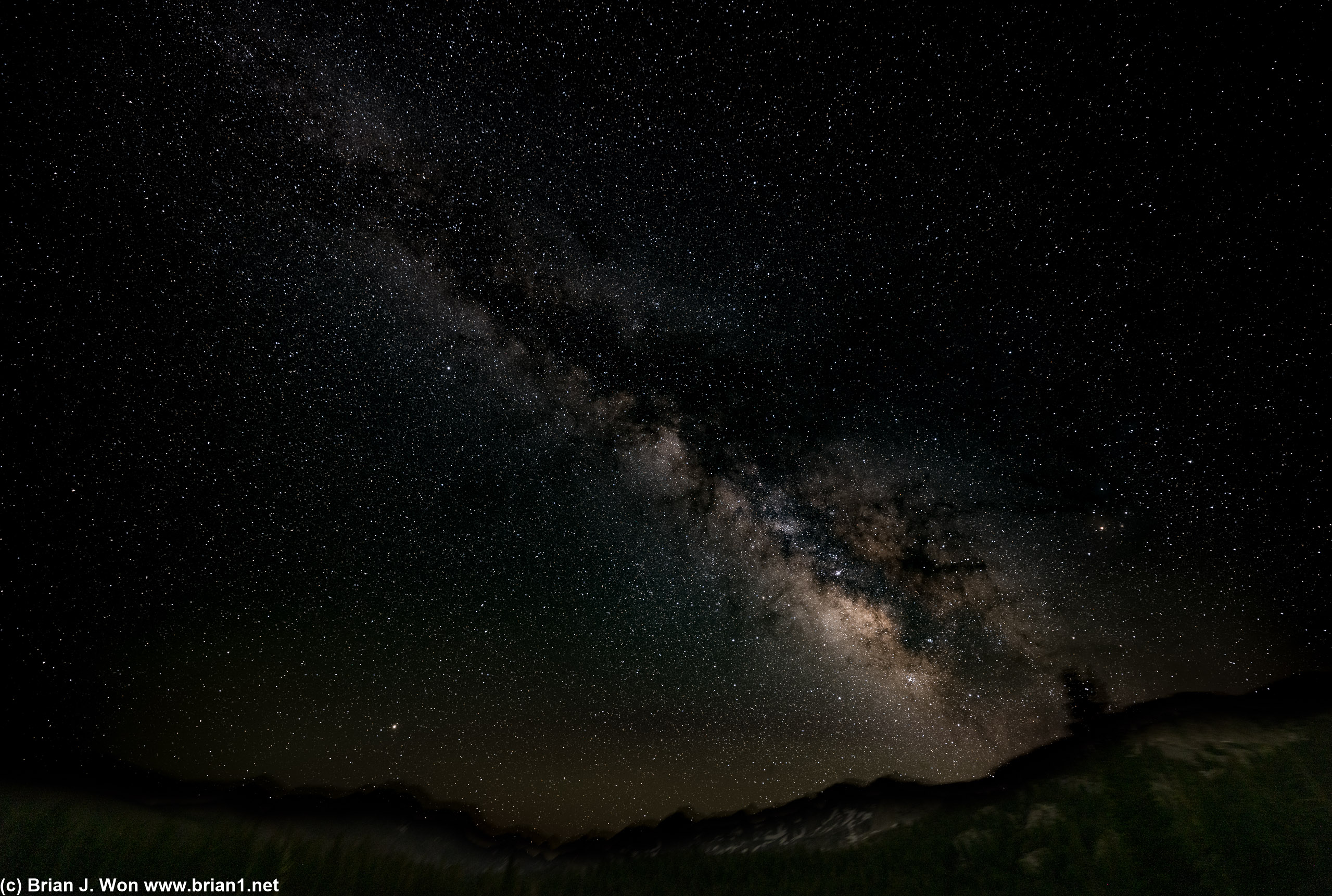Milky Way over Horseshoe Lake.