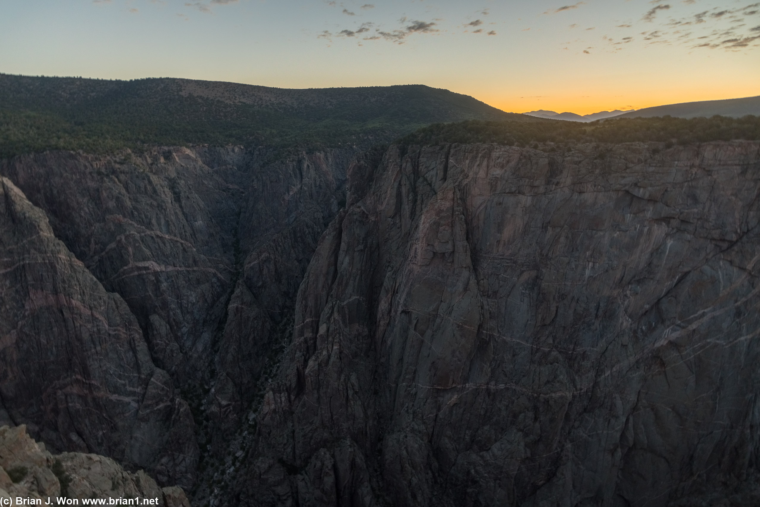 Chasm View at sunrise.