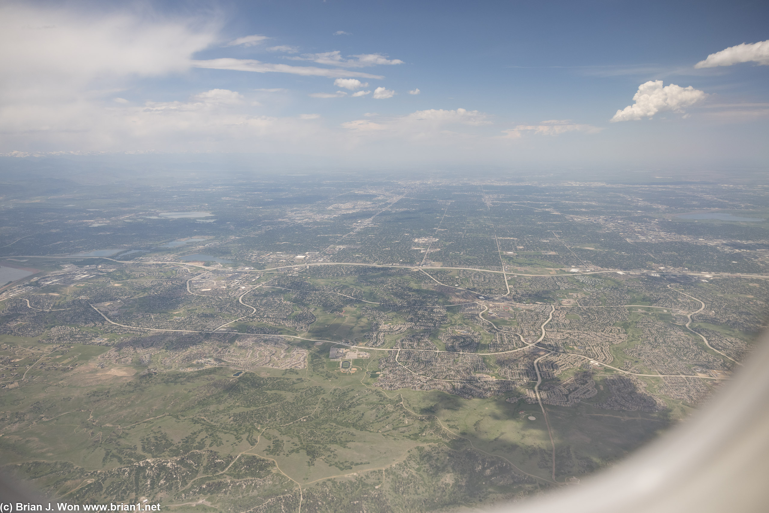 Denver... miles and miles of suburban sprawl.