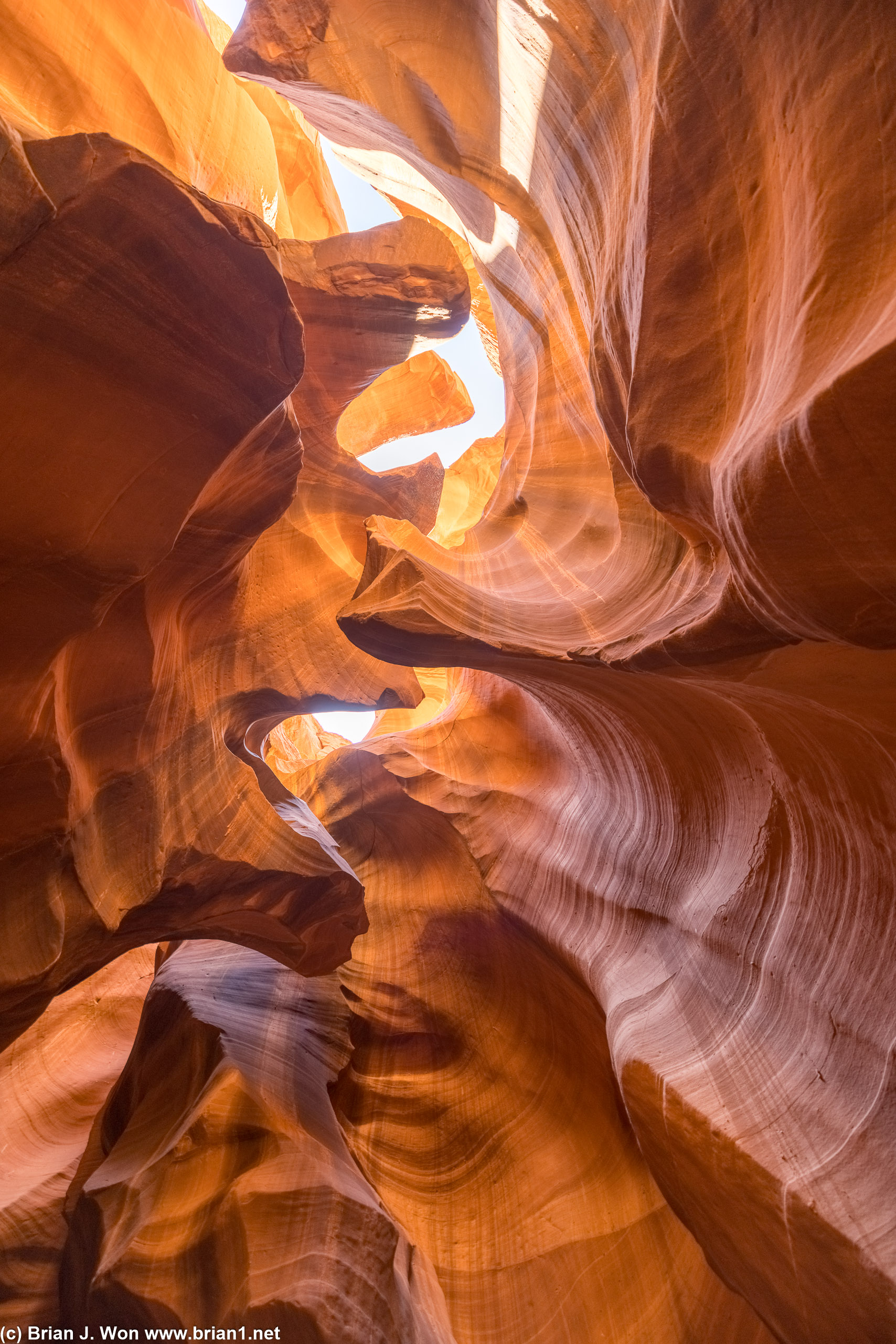 Dramatic ceilings inside Upper Antelope Canyon.
