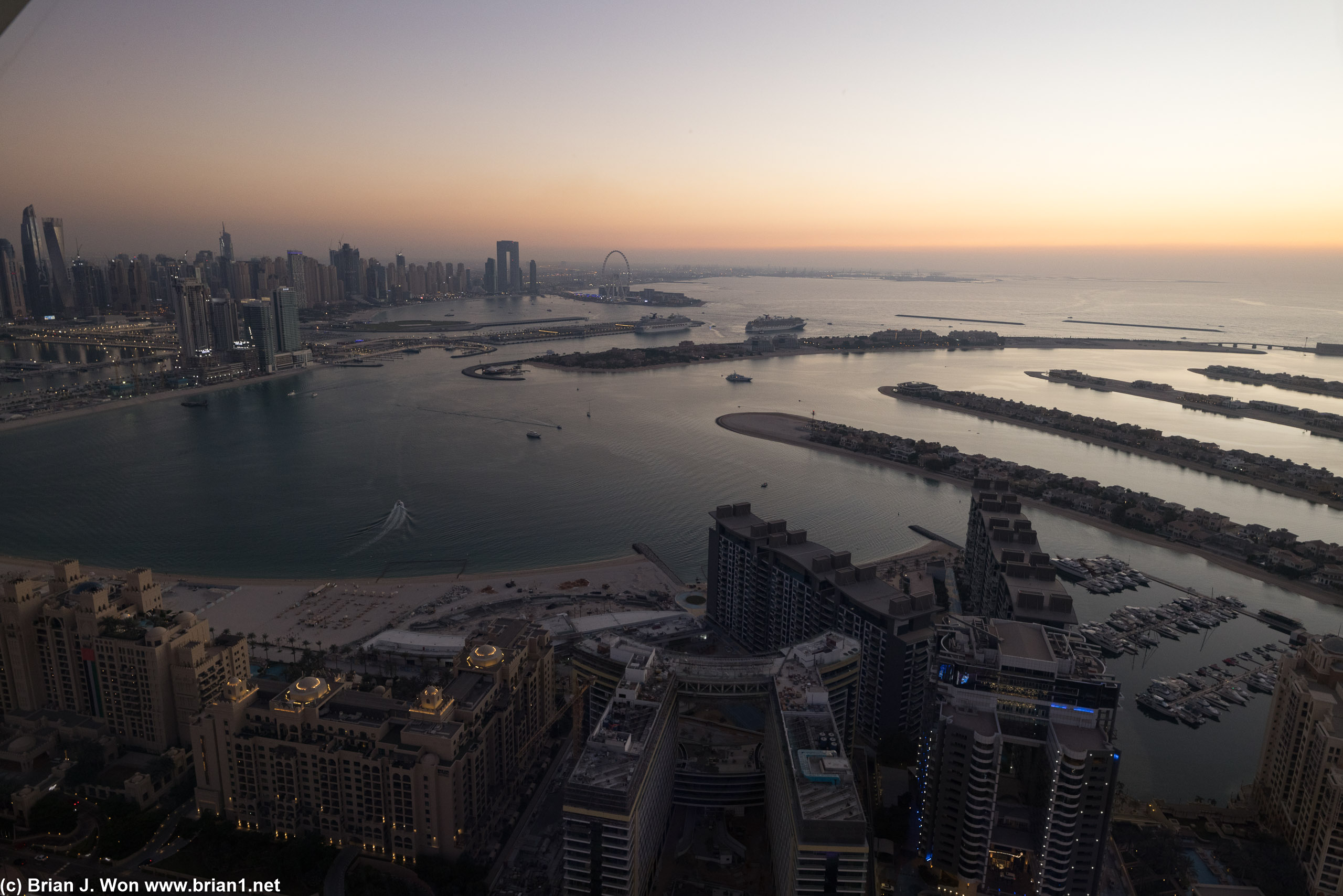 Looking southwest towards Dubai Marina.