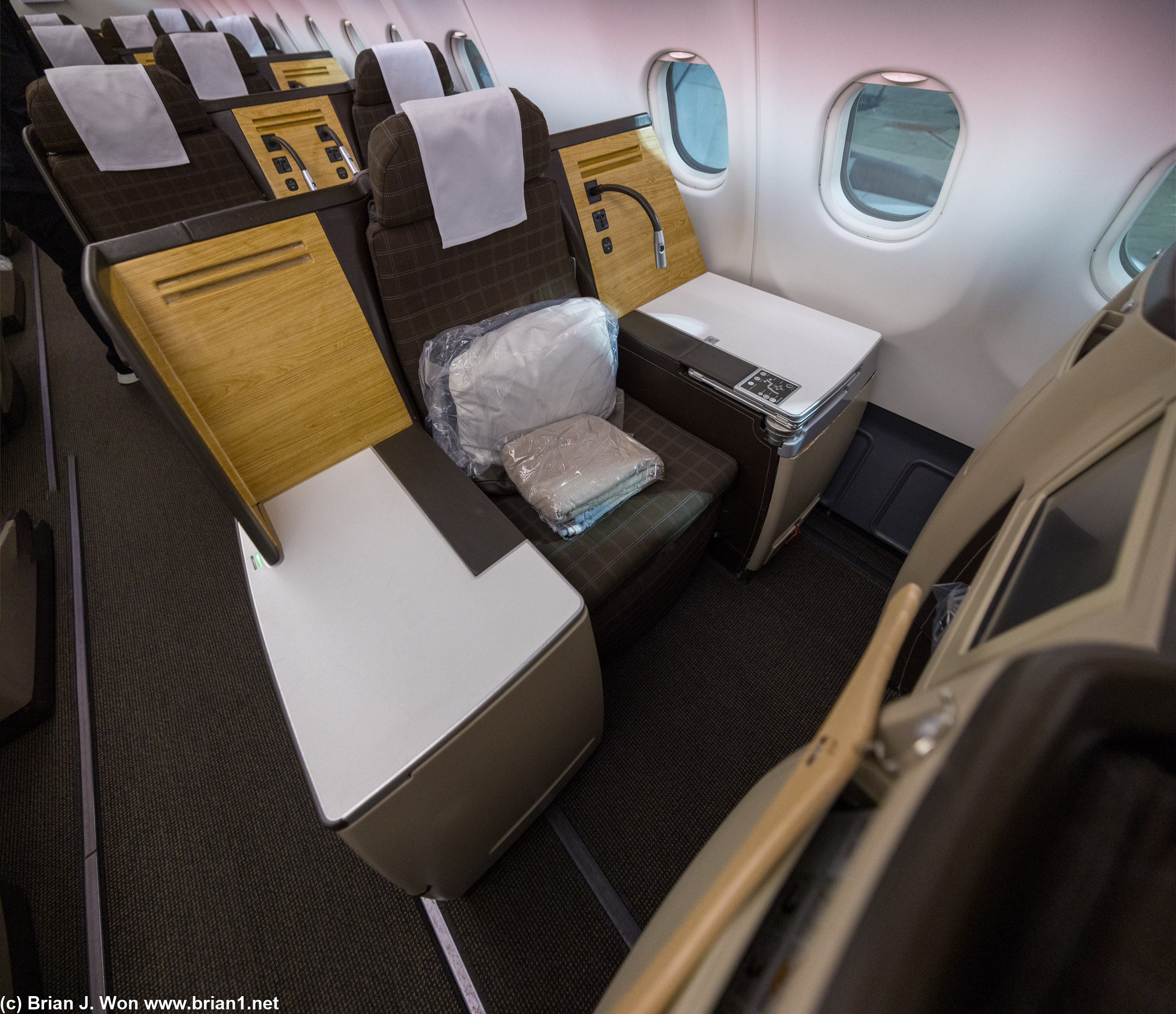 "Throne" seat on a SWISS Air Airbus A330-300.