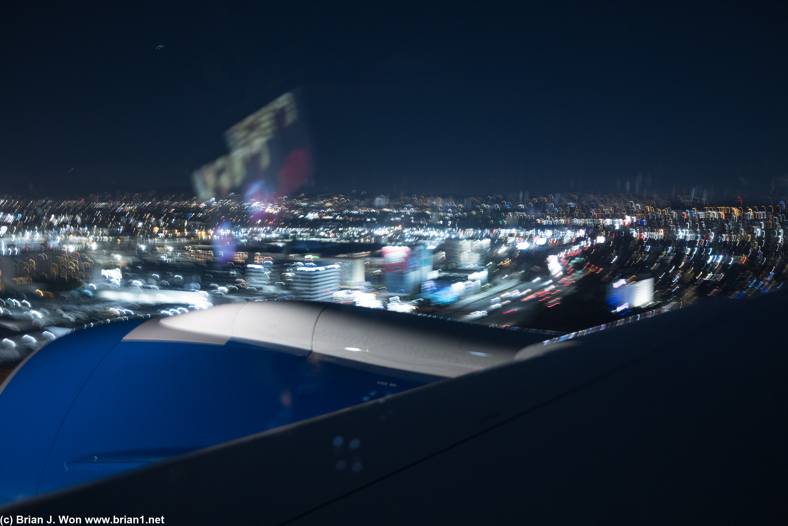 Flying over I-405, just seconds from touchdown at LAX.