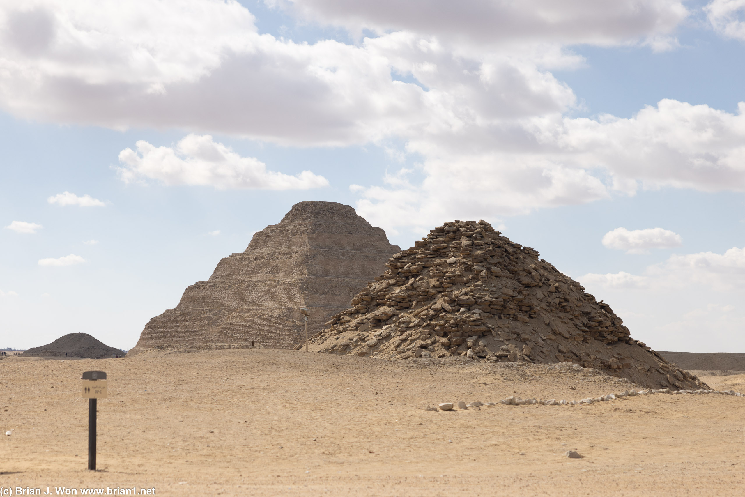 The foreground pyramid is why you don't build them out of sandstone.