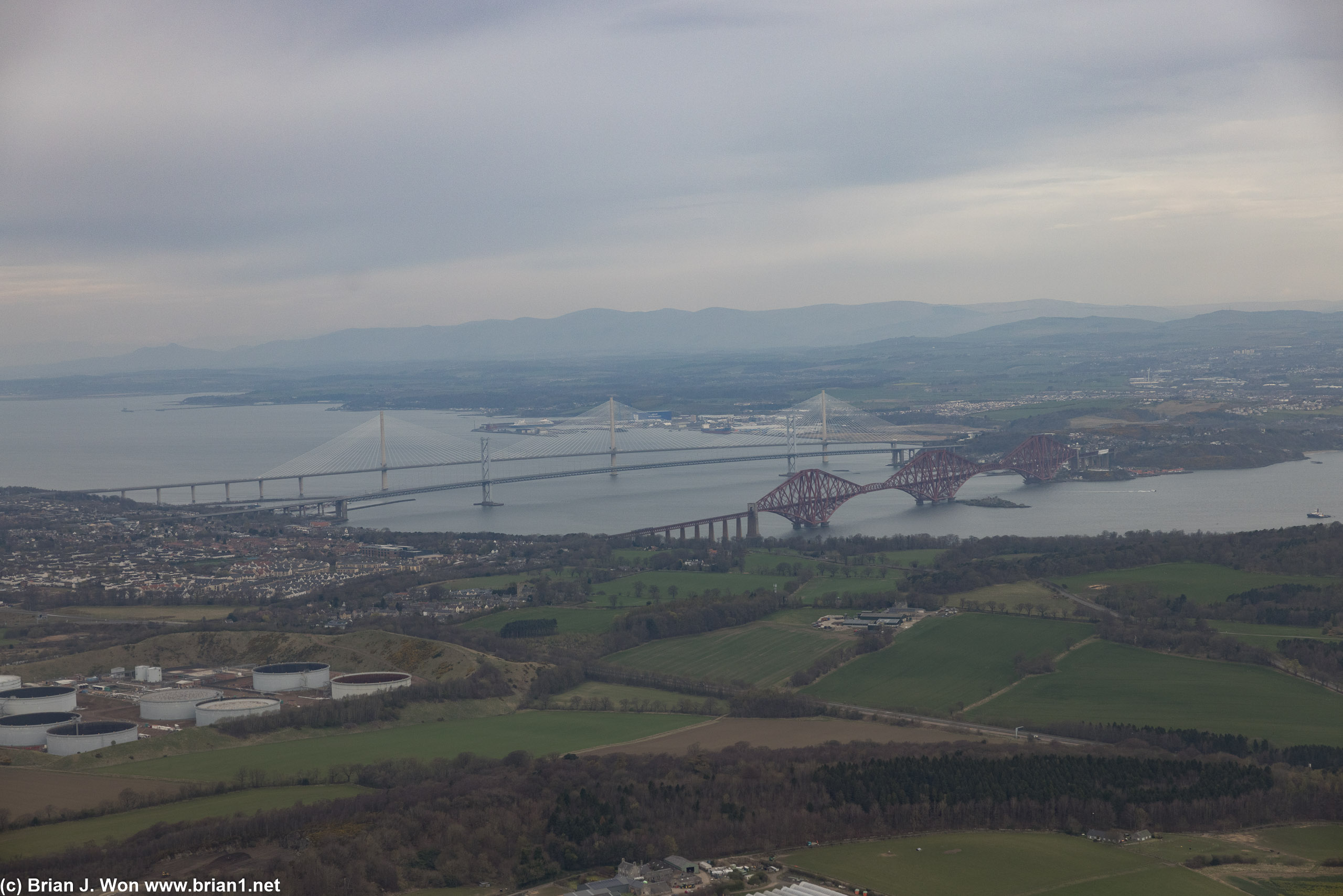 The three most famous bridges over central Edinburgh.