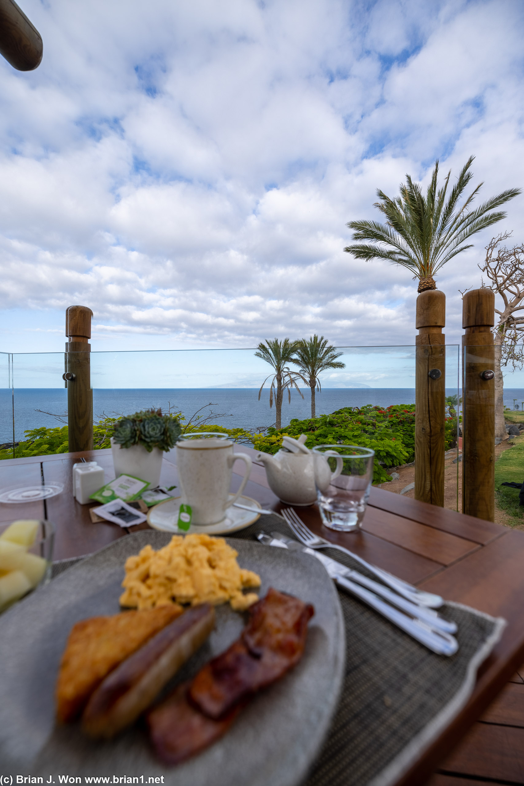 Breakfast with a view.