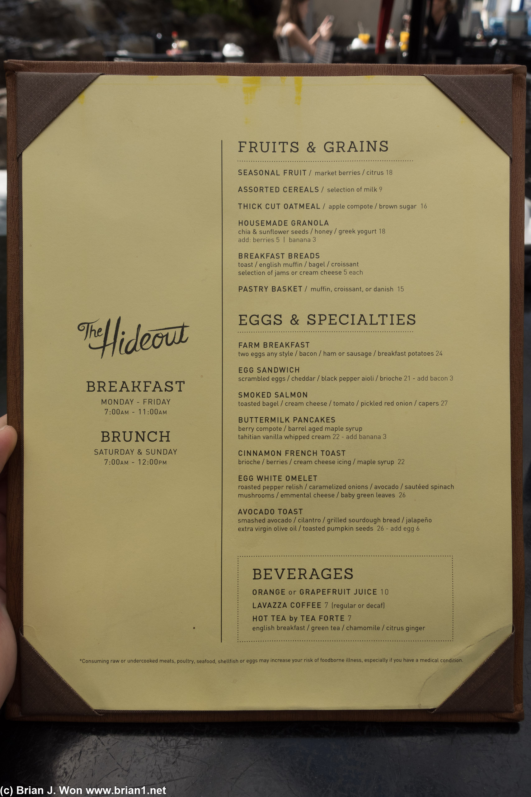 $25 food and beverage credit at The Hideout doesn't buy much.