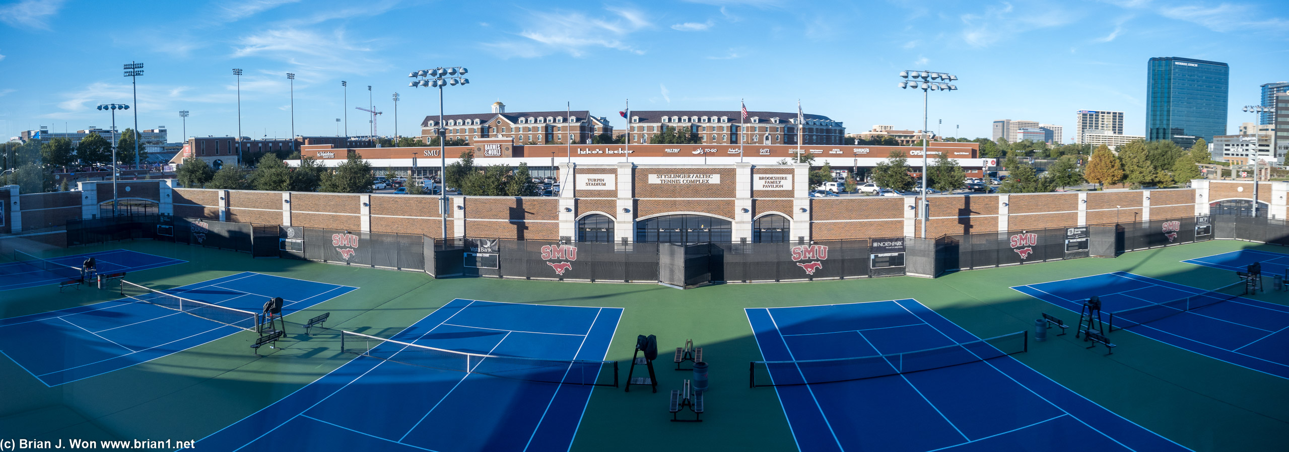 SMU's outdoor tennis courts.