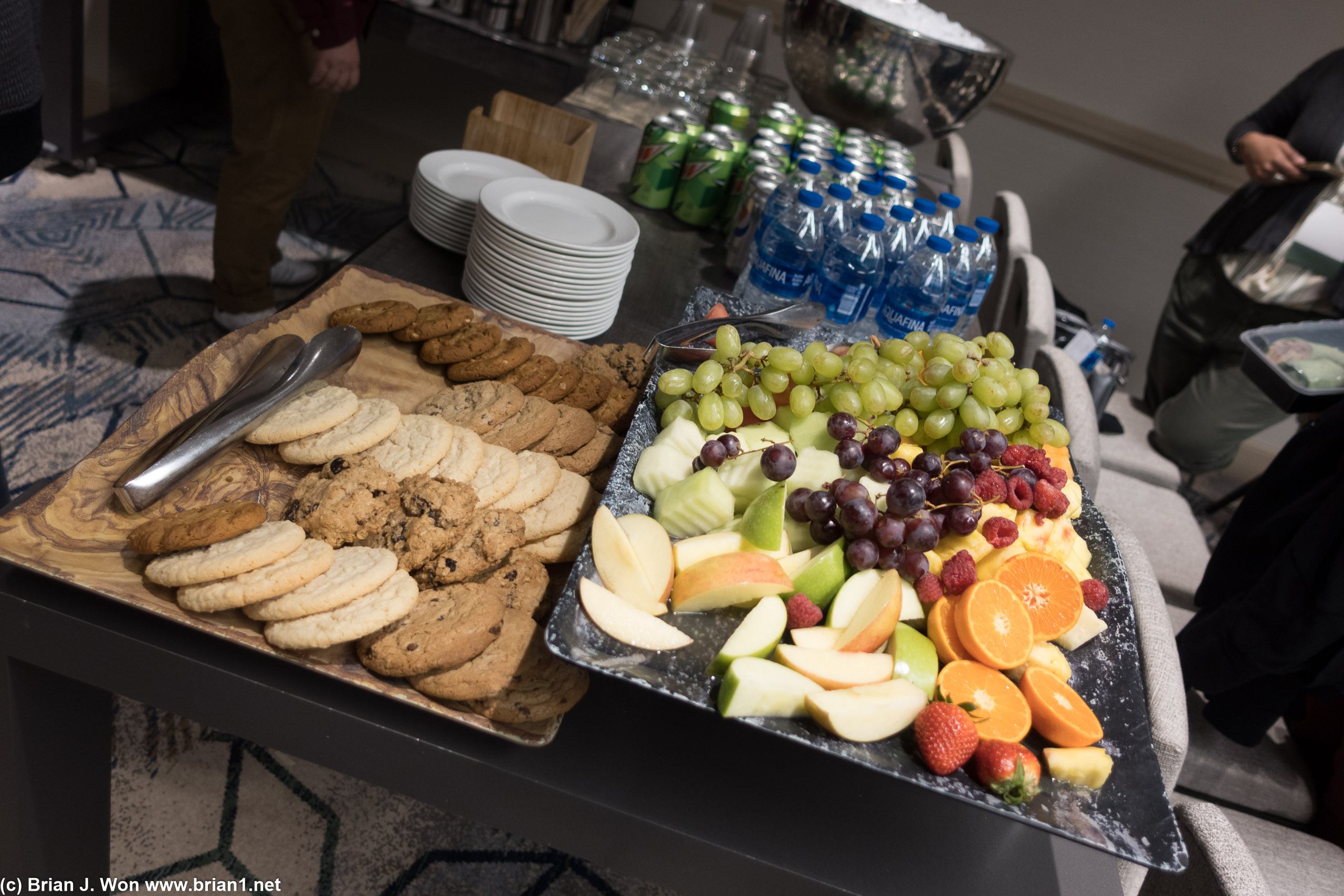 One of the sessions next door had snacks.