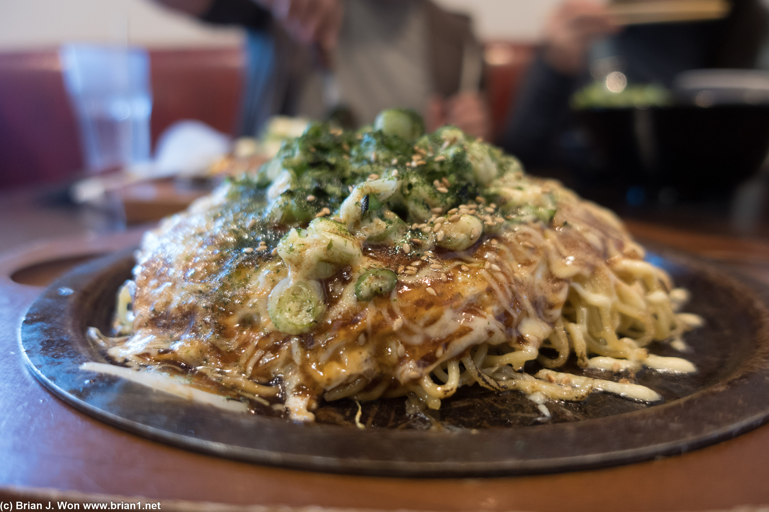 More okonomiyaki. Soft noodle style.