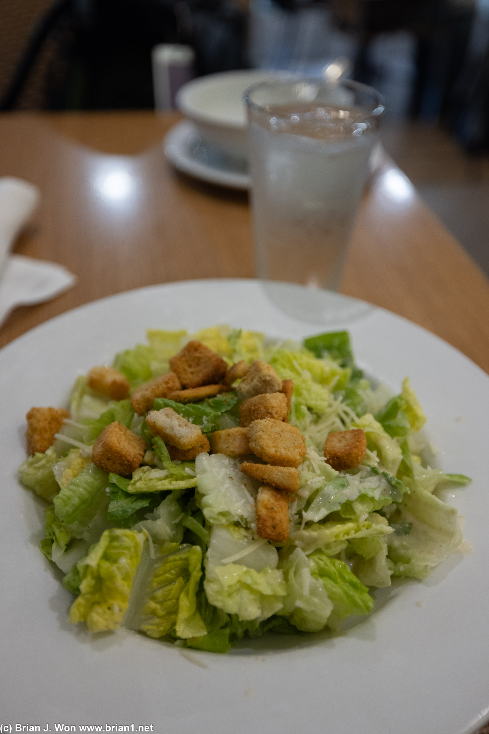 Caesar salad was likewise decent.