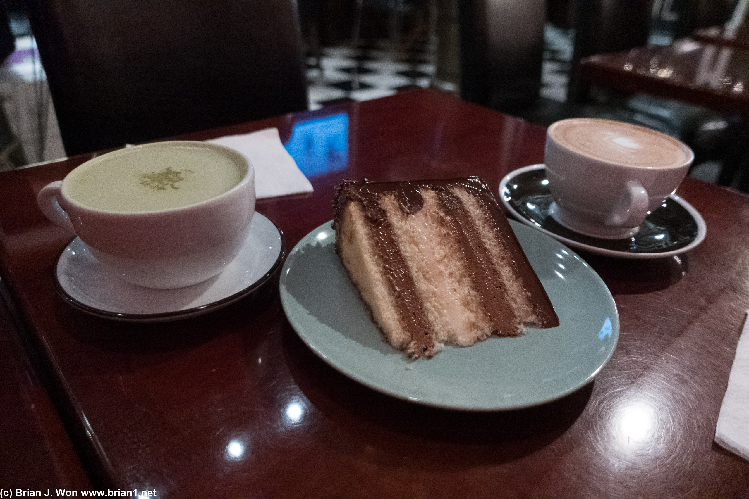 Sweet Lady Jane cake plus lattes at Cafe Loft.