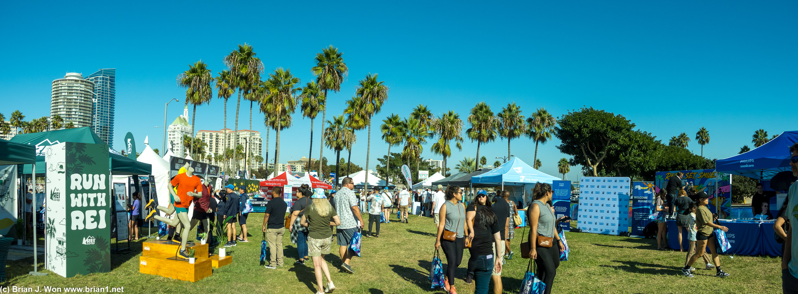Long Beach Marathon Expo, held at Marina Green Park.