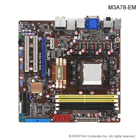 Asus M3A78-EM motherboard