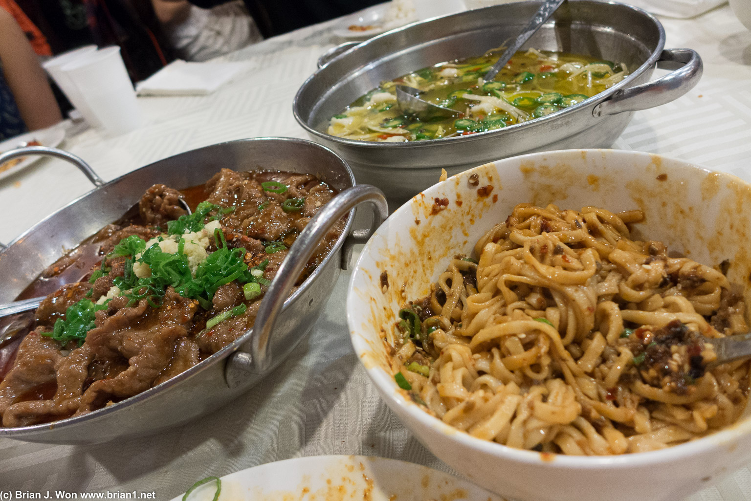 The best dishes so far. Beef, fish, dan dan noodles.