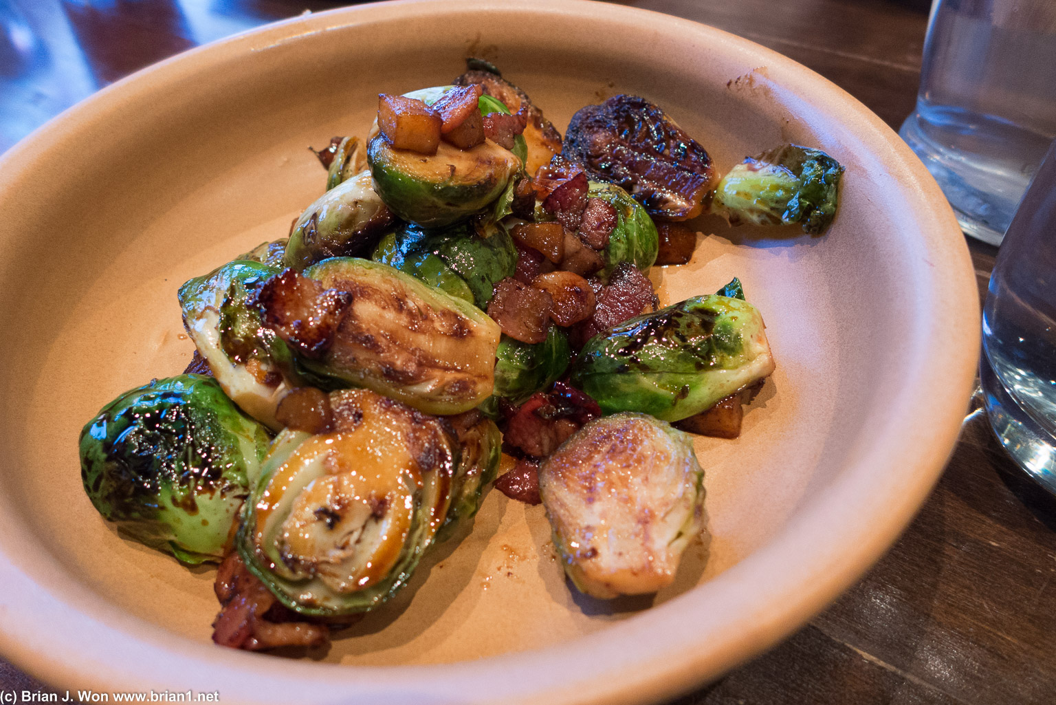 Brussel sprouts were pretty good.