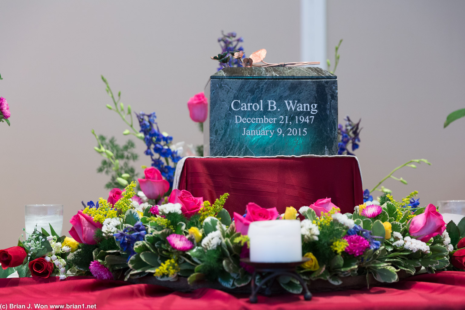 Carol B. Wang, December 21, 1947 - January 9, 2015.