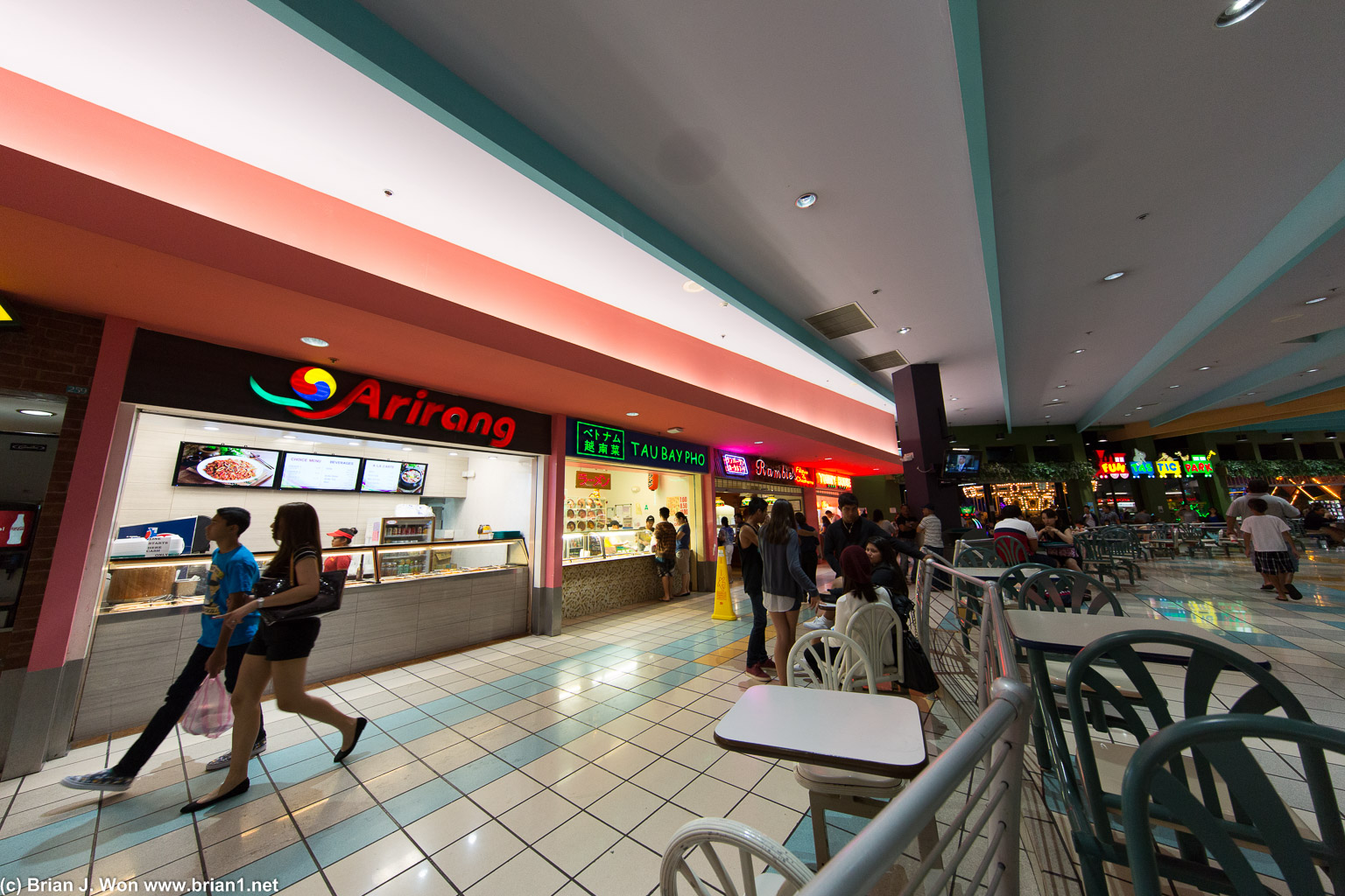 Food court inside the Mall of Micronesia.