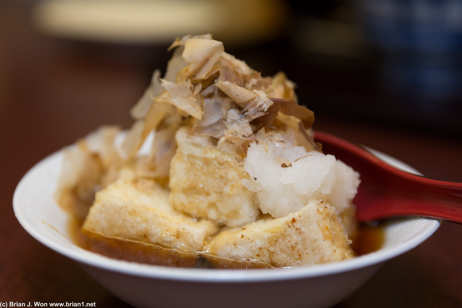 Agedashi tofu. Pretty good, bit too much broth.