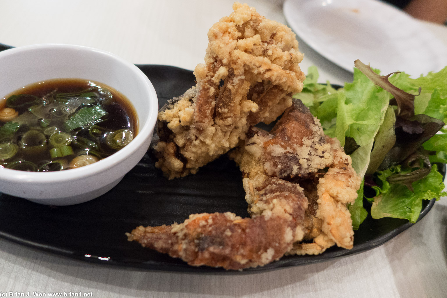 Soft shell crab. Pretty okay for $6, but the deep frying hides the fact that it's a $6 crab.