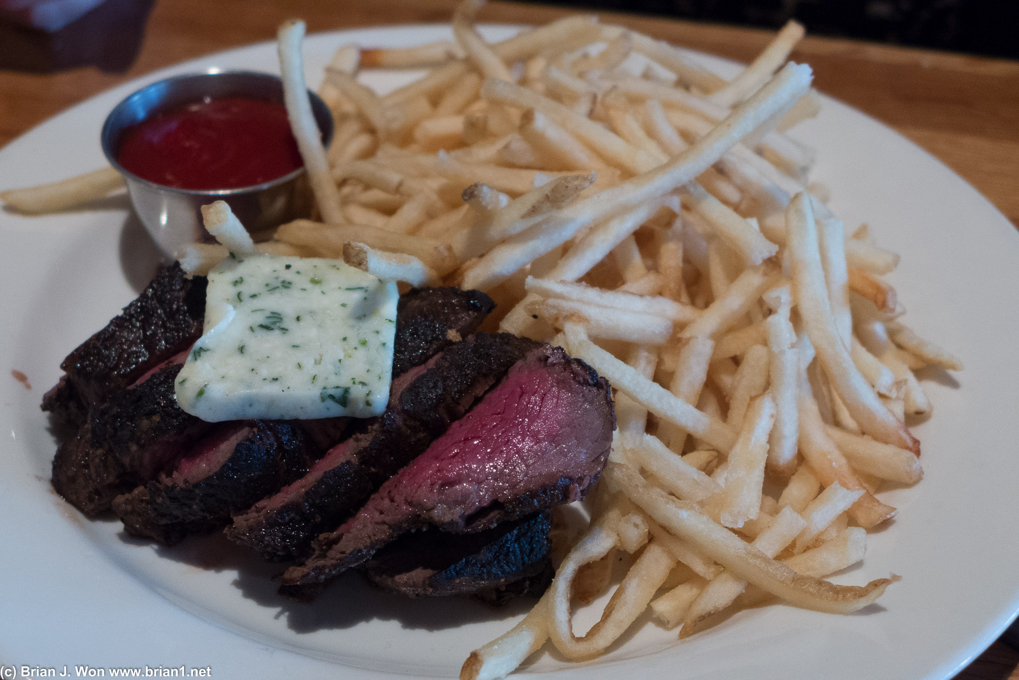 Steak and lots of fries.