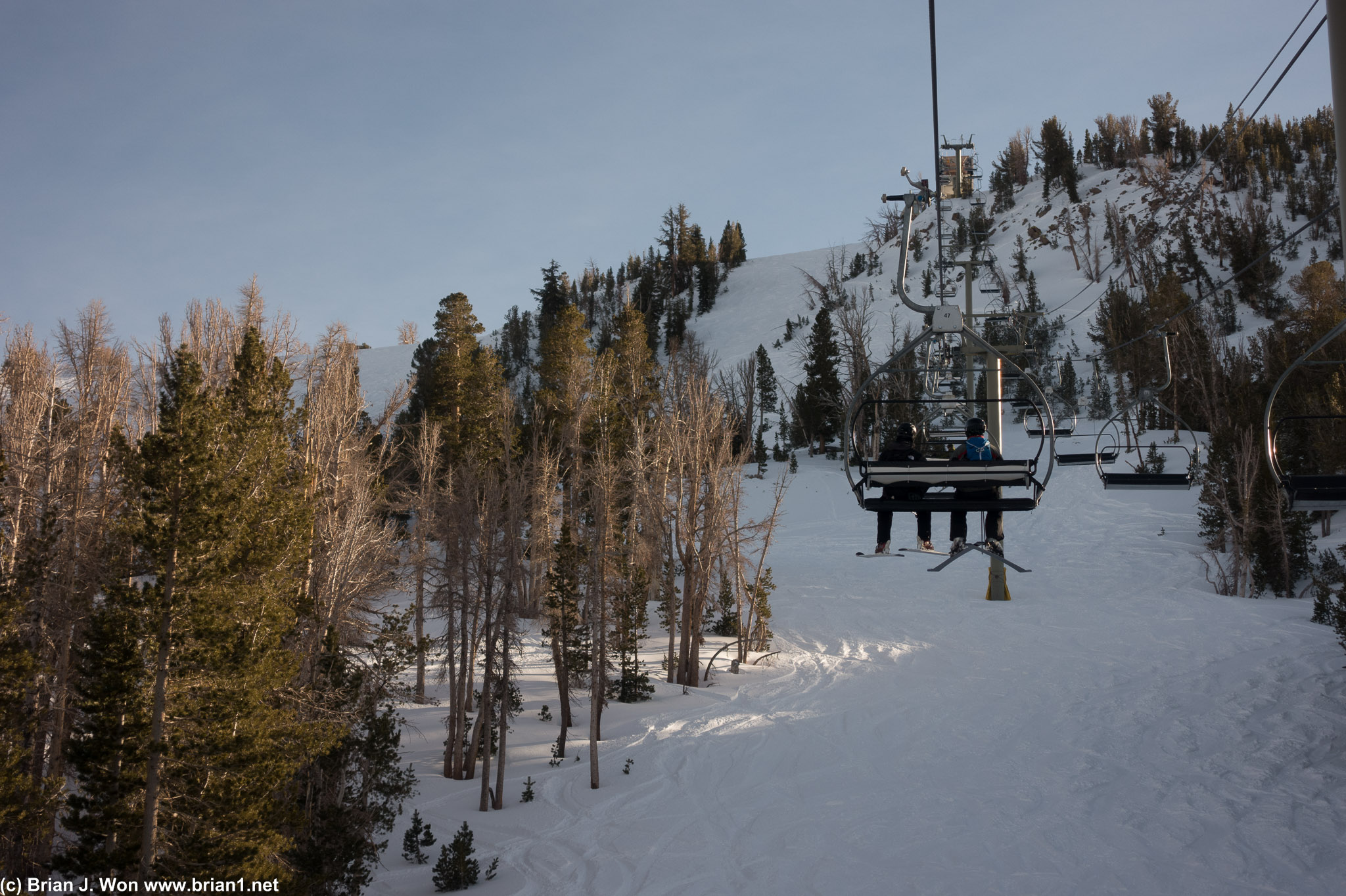June Mountain is mostly old school, non-express ski lifts.