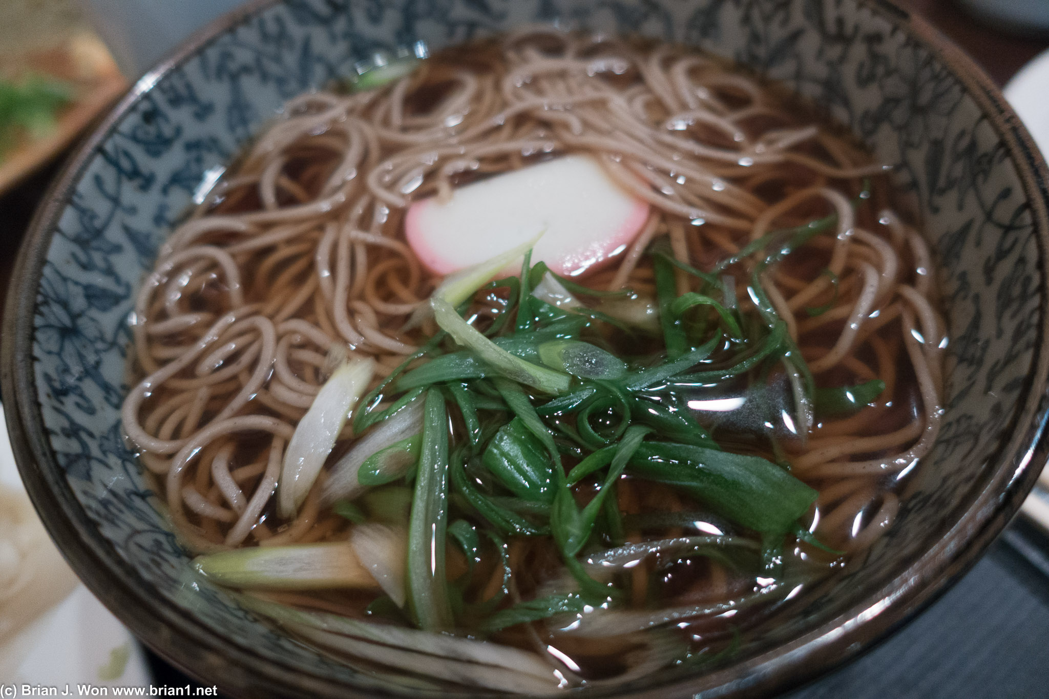 Hot soba is good, but cold is better.