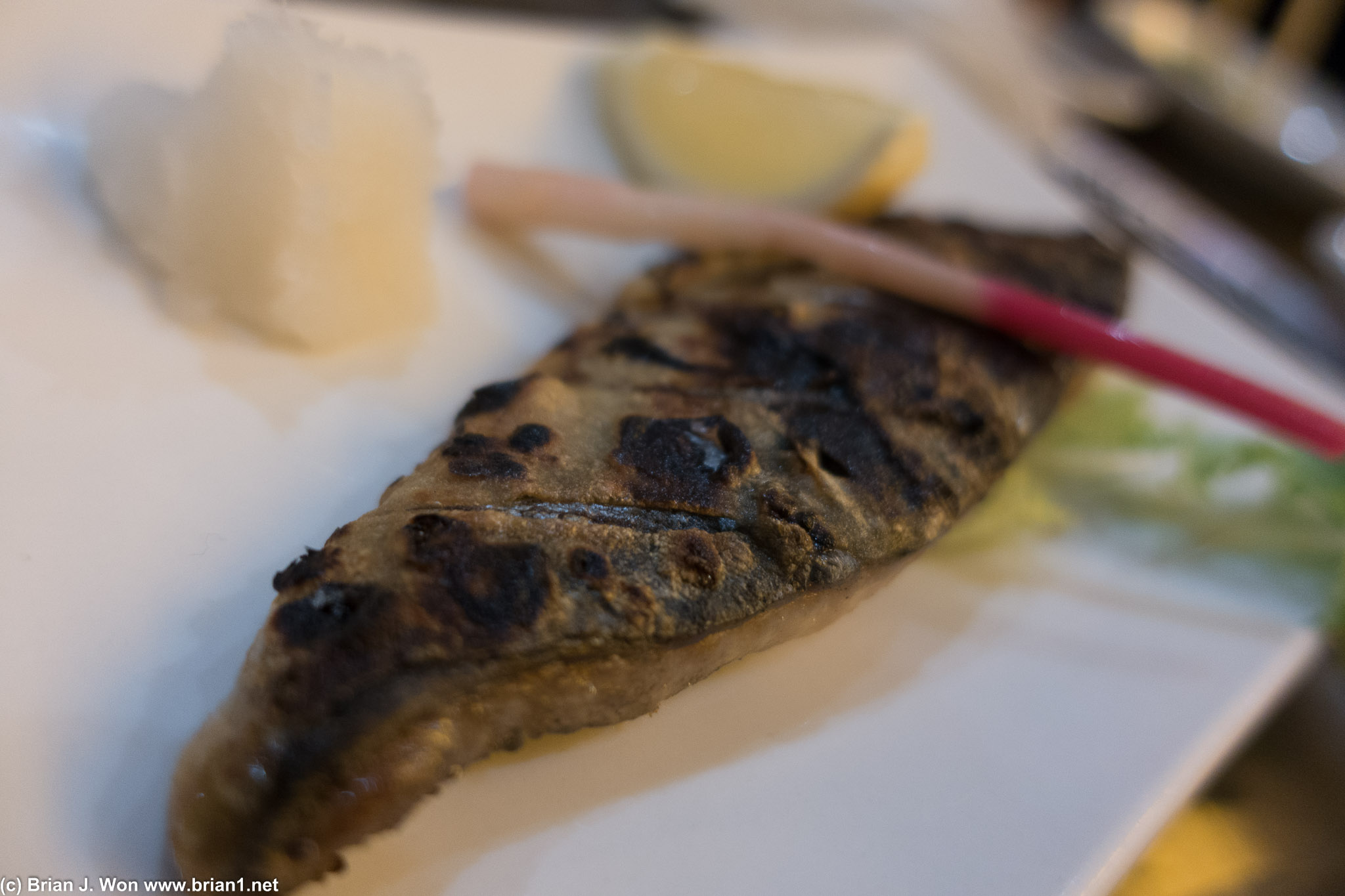Grilled mackerel, the whole reason for the trip.