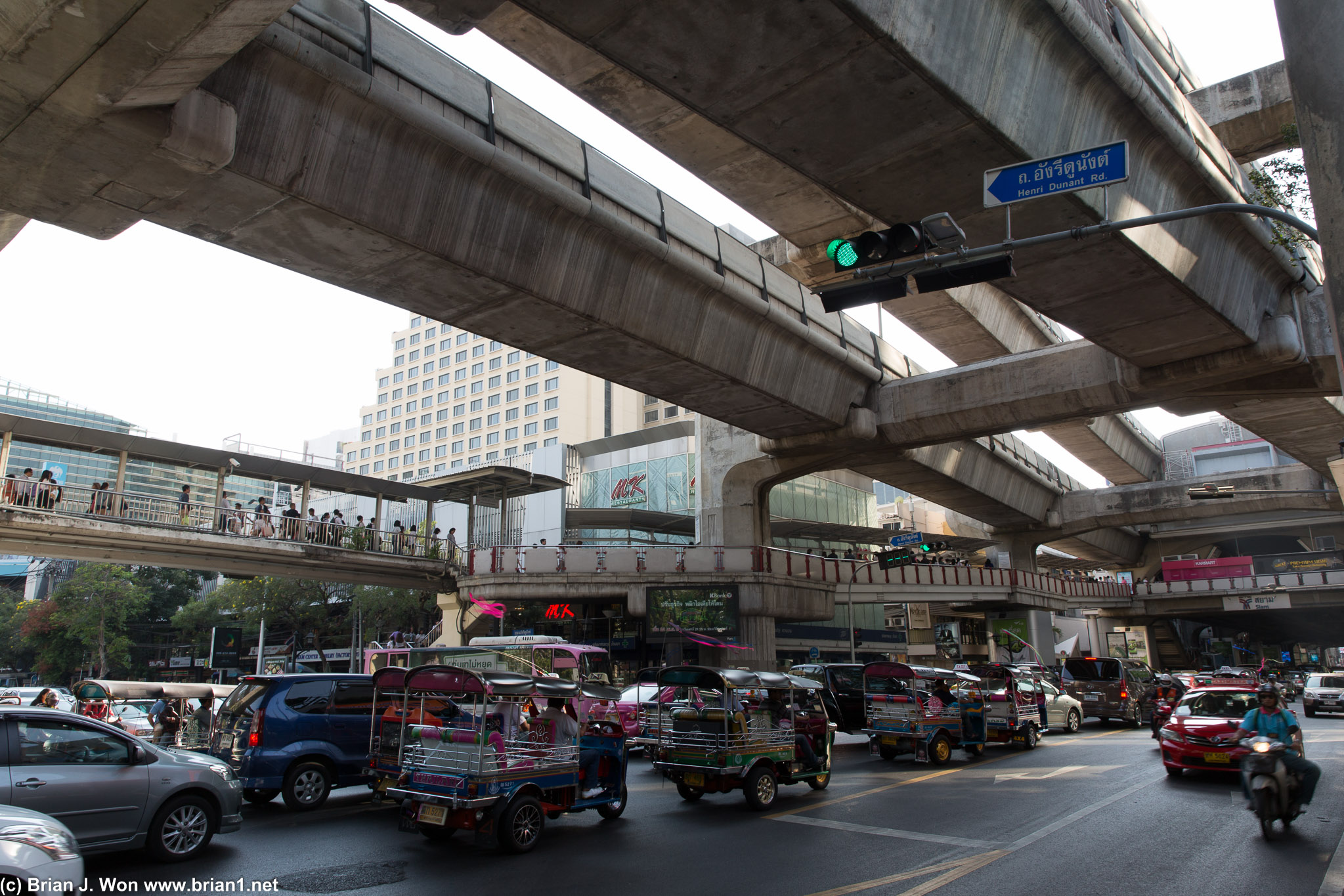 Pathum Wan, one of the main streets in Bangkok-- ALWAYS packed.