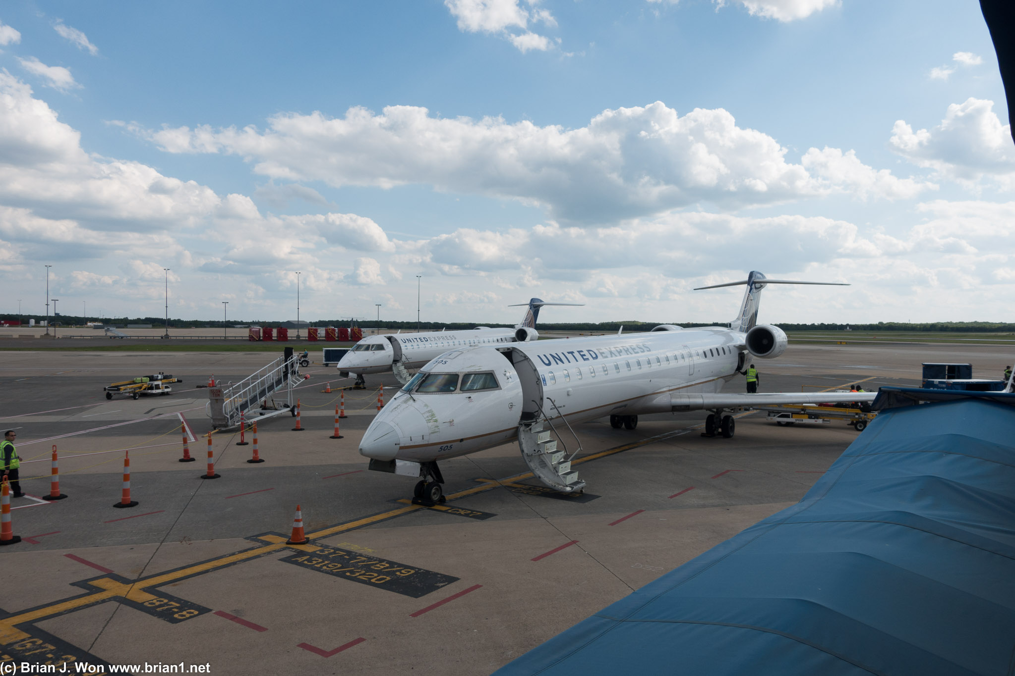 Bombardier CRJ700 regional jets.