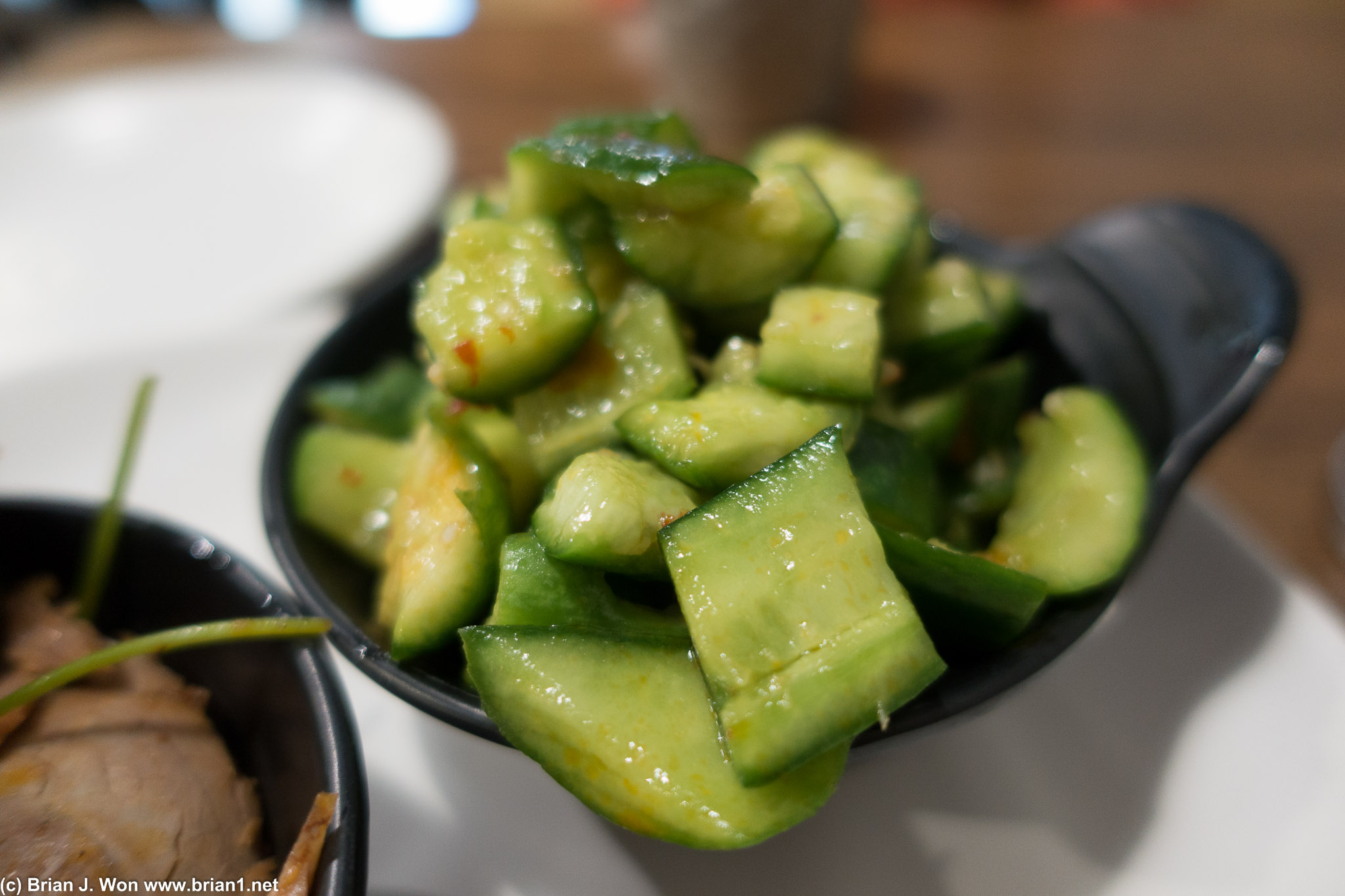 Cold cucumber. Could've used a little more crisp, or a little more spice, or both.