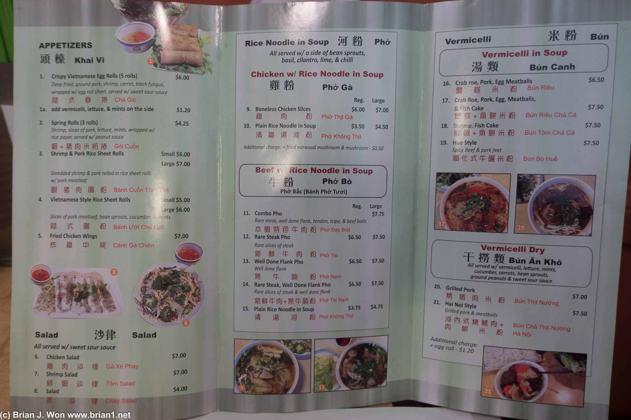 Next time I'll get my usual pho dac biet or pho tai.