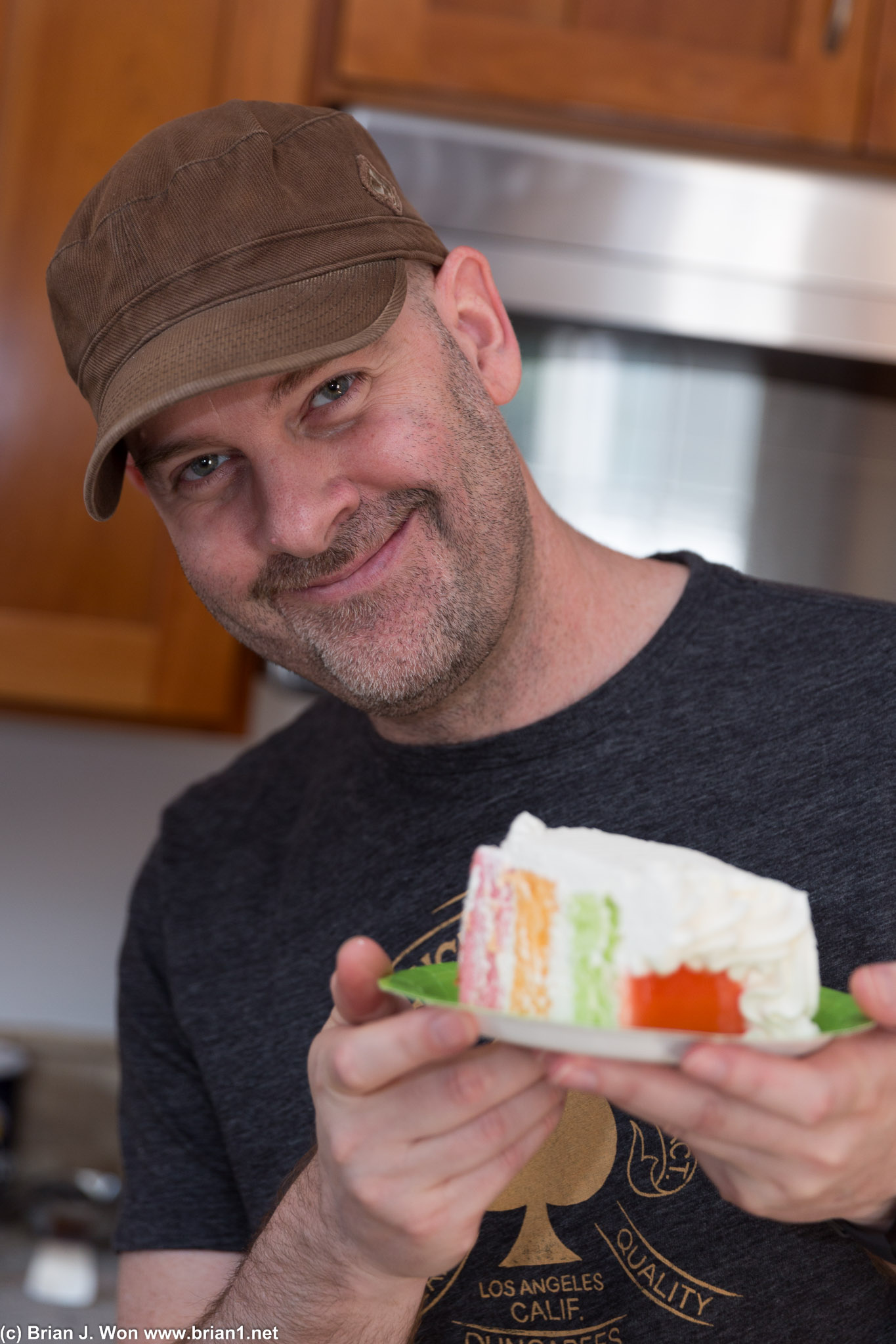 As long as Jeff has cake, he's happy.