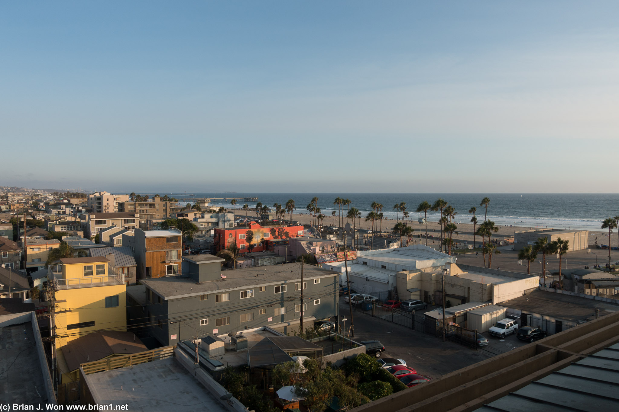 Venice Beach from the High Rooftop Lounge, Hotel Erwin.