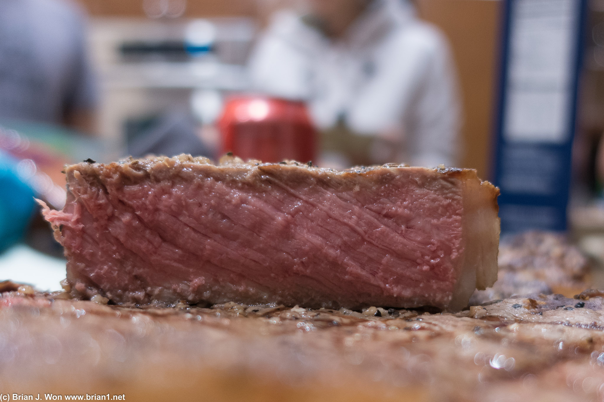 Half the steaks more medium, the other half rare.